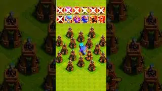 Bomb Tower VS All Ground Super Troops #shorts #coc #clashofclans #supertroops #bombtower #gaming