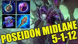 This god farms so fast, Poseidon Midlane - Smite Grandmasters Ranked