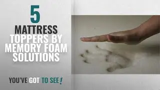 Top 10 Memory Foam Solutions Mattress Toppers [2018]: Queen Size 3 Inch Thick, 4 Pound Density Gray