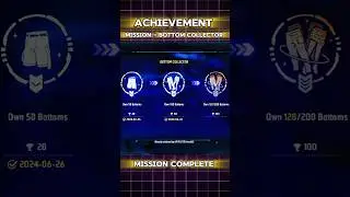 BOTTOM COLLECTOR [ACHIEVEMENT] MISSION COMPLETE ✅||GARENA FREE FIRE #freefire #shorts #ankitofficial