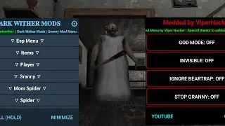 Granny mod menu DARK WITHER Viper Hacker 2 NEW 2025