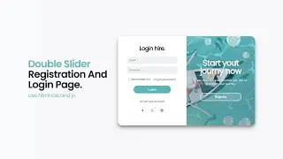 How to Make a Double Slider Registration and Login Page with HTML CSS Javascript Tutorial