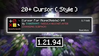 Cursor Mod For MCPE 1.21+ | Custom Cursors Without Mouse !
