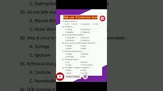 RRB LAB TECHNICIAN 2024||MCQ SOLVE||RRB LAB TECHNICIAN RECRUITMENT