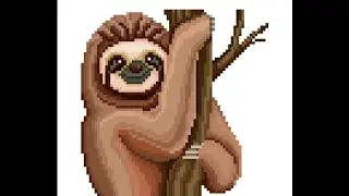 Pixel Art Daily Painting i colored sloth 🦥 # 800