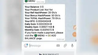 Hash Rich bitcoin mining in telegram