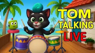 TALKING WITH TOM FUNNY CAT REACTION LIVE STREAM