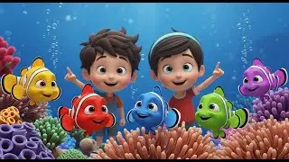 Five Little Clownfish Swim Swim Swim | Nursery Rhymes for Kids & Baby Songs