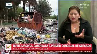 Servicios básicos y seguridad entre propuestas de Ruth Ajacopa, candidata al Concejo de Cochabamba