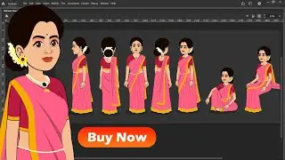 No Copyright Cartoon Characters | Women Character All Pose | Jeeva Edu | @LearnAnimationHindi