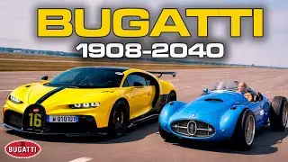 Bugatti 1908 -2040 | Evolution of iconic supercars in 3 minutes