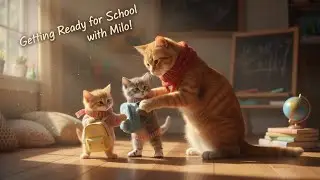 Утренний хаос! Мама Джинджи готовит детей к школе 😹📚
