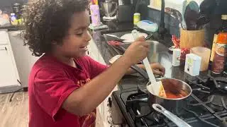 Spaghetti and garlic noodles recipe | cooking with Eli and Abbie Scott | Eli and Abbie Scott￼