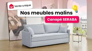 Canap&eacute; 3 places Convertible avec Assise &agrave; M&eacute;moire de Forme SERABA