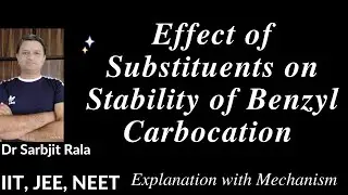 Effect of Substituents on Stability of Benzyl Carbocation I by Dr Sarbjit Rala I +1 +2 NEET JEE  BSc