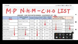 MP NHM CHO - ALLOTMENT जारी - JAN-JUNE 2022 WAITING CLEAR - LIST में नाम देखो - VERIFICATION कराओ