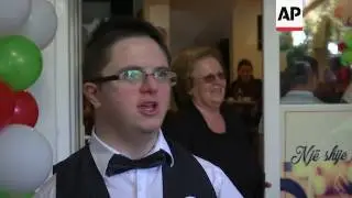 Pristina cafe on World Down's Syndrome Day