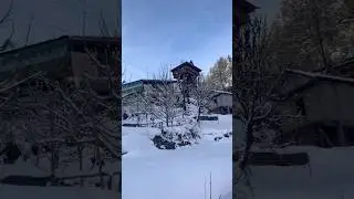A peaceful village sleeping under snow  गाँव + बर्फ = सुकून