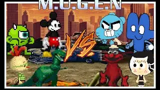 [MUGEN] Rex, Chicken Little, Mickey Mouse & Mike Wazowski vs. Elmo, Hanazuki, Gumball & Four