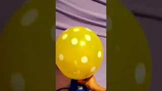 YELLOW POLKA DOT BALLOON INFLATION AND DEFLATION!!!