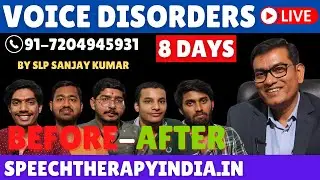 Live Post Voice Therapy | Stammering | High Pitch Voice | Puberphonia | By #slpsanjaykumar