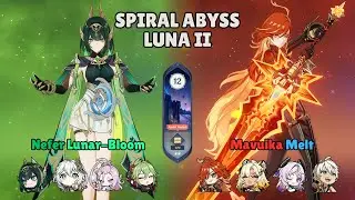 Nefer Lunar-Bloom & Mavuika Melt &middot; Spiral Abyss Full Stars Clear &middot; Genshin Impact Luna II