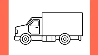 How to draw a TRUCK easy / drawing lorry step by step