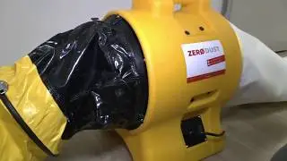 Zero Dust Pendel Staubschutzt&uuml;r (selbstschlie&szlig;end) und Staubabsaugung 3500 Baustellen Gebl&auml;se-L&uuml;fter