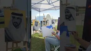 Emirati Royalty in Art UAE 👑🇦🇪🖌️#dubaisheikh #dubai #shorts