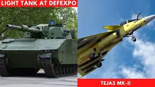 Tejas MK-II and DRDO light Tank at DefExpo 2022 | 2 Heron Mk-II in Ladakh