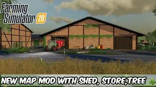 FS 20 New Map Mod with Shed, store, tree 🌲 mod download link.