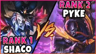 PINK WARD SHACO VS. RANK 2 PYKE NA! BATTLE OF THE ANNOYING ONE TRICKS - League of Legends