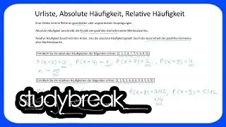 Urliste, Absolute Häufigkeit, Relative Häufigkeit | Statistik