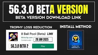 BOOSTS SHOP TROPHY LOSS UPDATE | 56.3.0 BETA VERSION DOWNLOAD & INSTALL METHOD | 8 BALL POOL