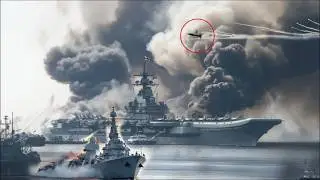 3 Su-35  Fighter Jets Launch High-Speed Attack on Aircraft Carrier | Military Simulation