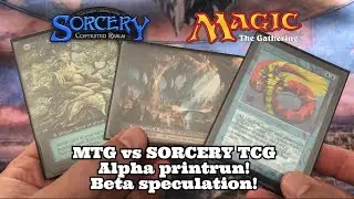 MTG vs Sorcery TCG Alpha printrun comparison + Sorcery Beta run speculation!