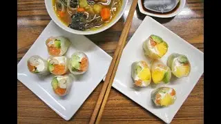 Sushi maison Recette Aromaki Saumon Surimi Avocat Mangue