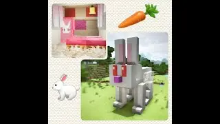 ⛏Minecraft Tutorial:: 🥕Cute White Rabbit House🐇