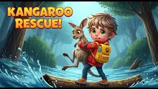 Toby Rescues Baby Kangaroo from a Raging Flood | Animal Rescue Cartoon for Kids (EP 30)