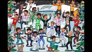 Formula 1 Drivers Christmas Ice Skating Fan Art