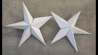 Origami 3D Star ⭐ | Easy Paper Decoration #Origami #Christmas #3D (origami 3D hvězda)