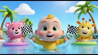 🏖️ Swimming Pool Fun Challenge | Bubbles Song & Learning for Kids | Toon Riders
