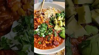 Hearty Healthy Chili 🌶️ #chili #chilirecipe