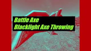 Blacklight Axe Throwing Inflatable
