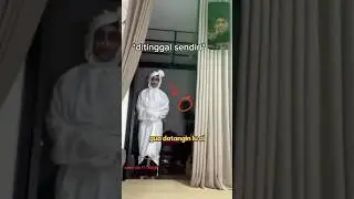 MALAH DATANG BENERAN BAYANGAN HITAM DIBELAKANG POCONG😱 #trending #shorts #horror #creepy #pocong