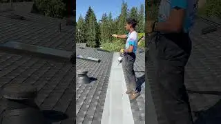 Soft wash roof cleaning process #roofcleaning #guttercleaning #softwashing