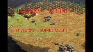 Aztec Monk/Siege Rush ALL IN AoE2:DE Build practice - Standard AI