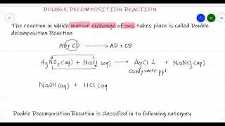 Introduction To Double Decomposition Reaction