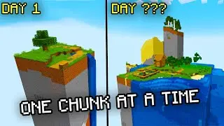 Minecraft One Chunk But I Have to Craft The Chunks
