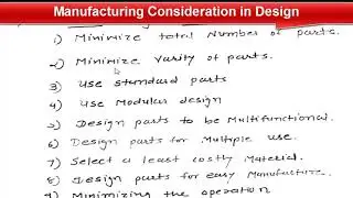 Manufacturing consideration in design| DME